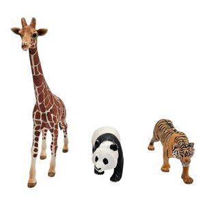 Schleich Giraffe Giant Panda Tiger Wild Life Figures Hand Painted Realistic Toys